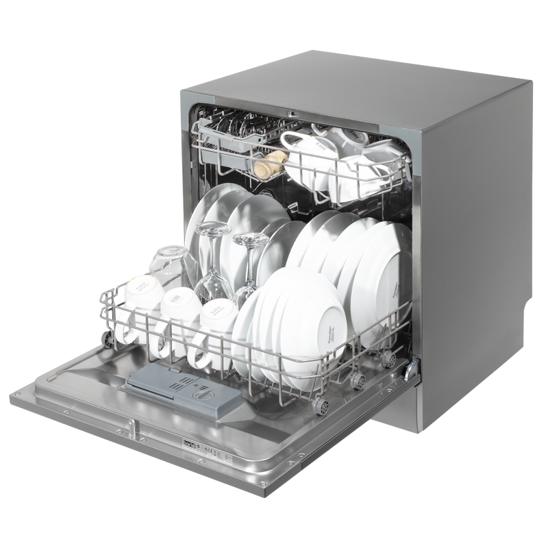 Baridi DH87 Tabletop Dishwasher 8 Place Settings 8L Capacity - Silver - additional view 9