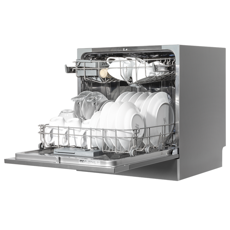 Baridi DH87 Tabletop Dishwasher 8 Place Settings 8L Capacity - Silver - additional view 10