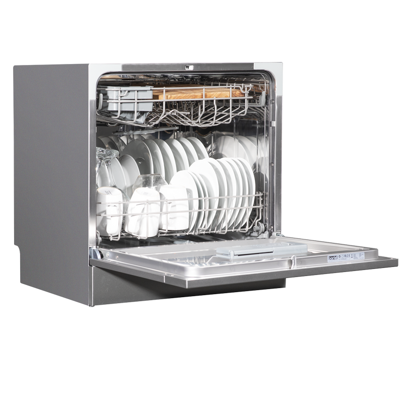 Baridi DH87 Tabletop Dishwasher 8 Place Settings 8L Capacity - Silver - additional view 2