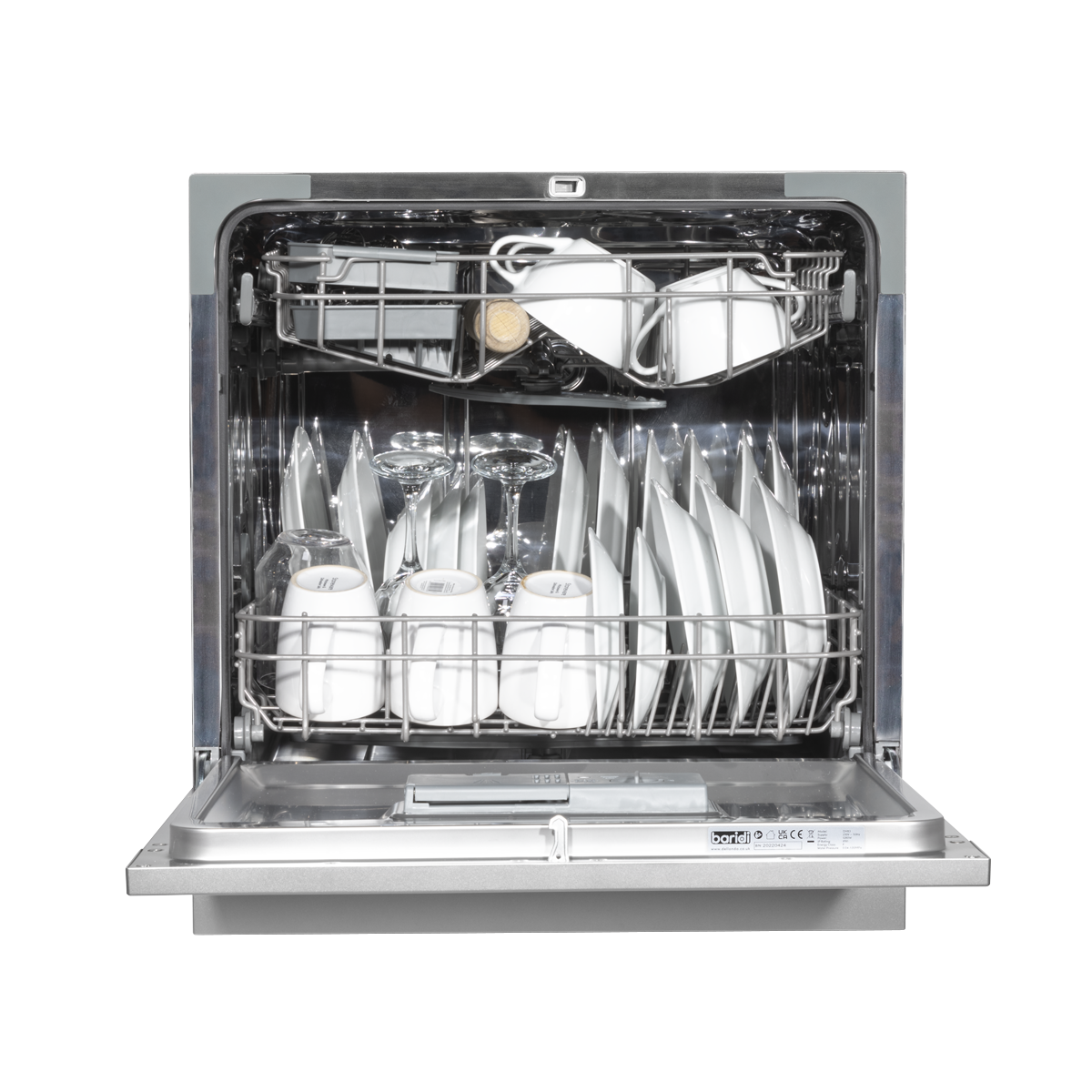 Baridi DH87 Tabletop Dishwasher 8 Place Settings 8L Capacity - Silver - additional view 4