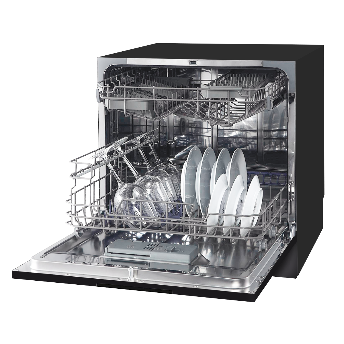 Baridi DH88 Tabletop Dishwasher 8 Place Settings 8L Capacity - Black - additional view 3