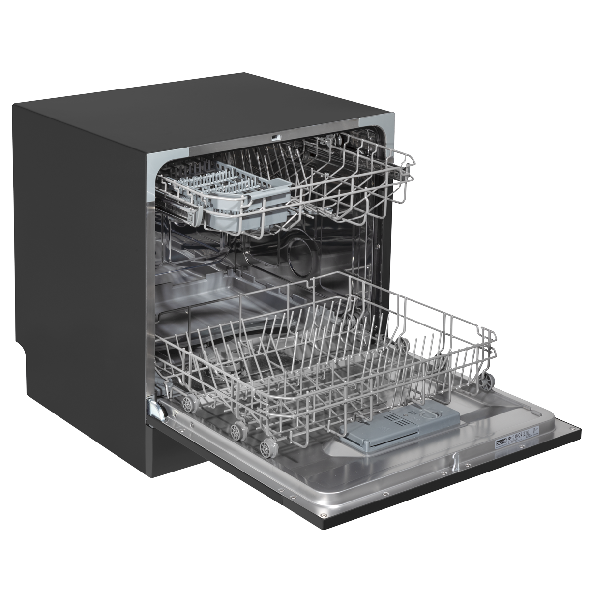 Baridi DH88 Tabletop Dishwasher 8 Place Settings 8L Capacity - Black - additional view 4