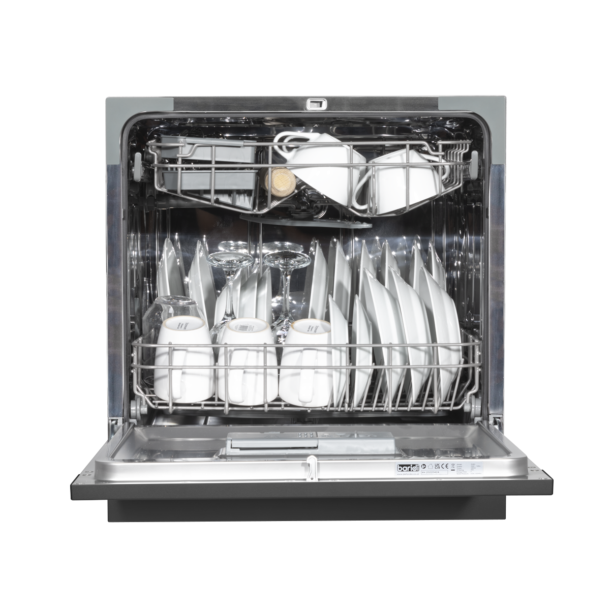 Baridi DH88 Tabletop Dishwasher 8 Place Settings 8L Capacity - Black - additional view 2