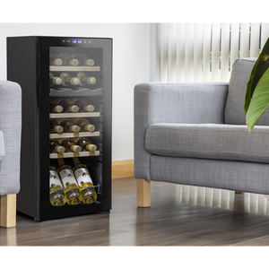 Baridi DH89 18 Bottle Dual Zone Wine Fridge/Cooler with Digital Touch Screen Controls, Wooden Shelves & - additional view 2