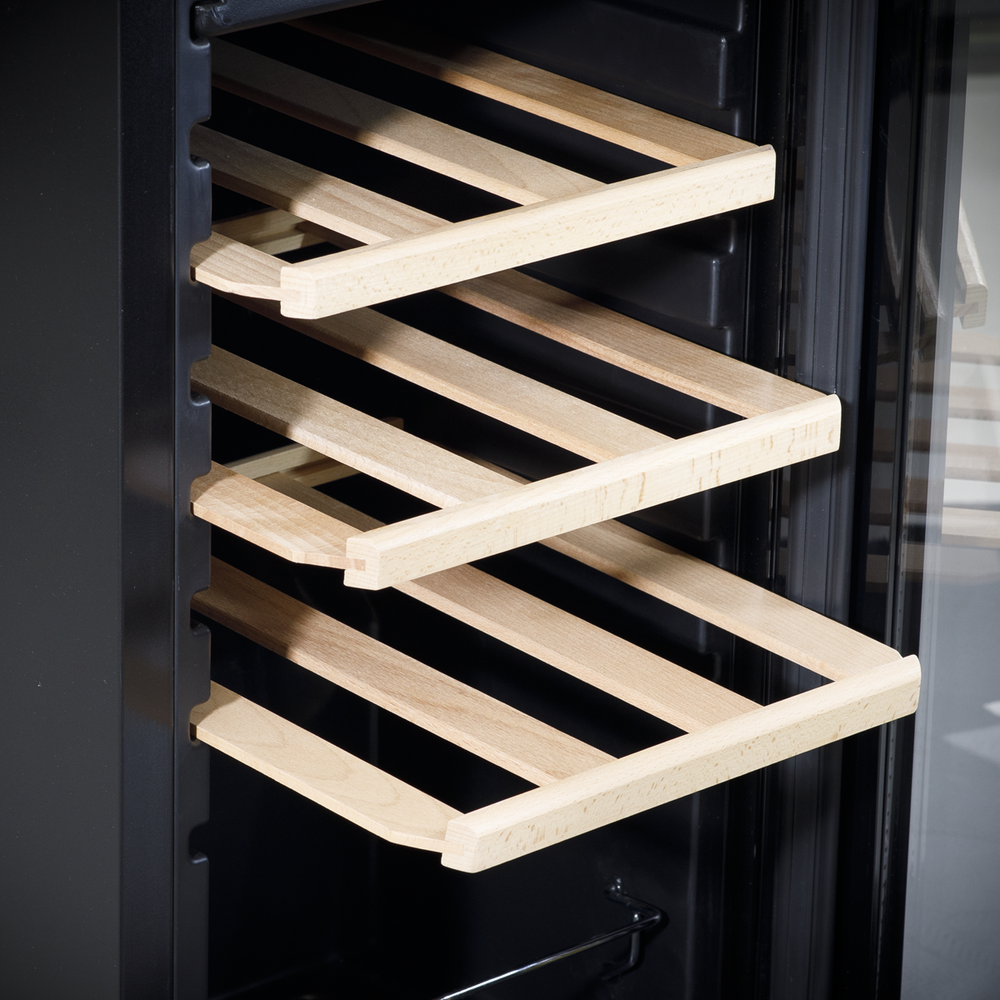 Baridi DH89 18 Bottle Dual Zone Wine Fridge/Cooler with Digital Touch Screen Controls, Wooden Shelves & - additional view 9