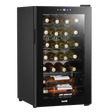 Baridi DH9 24 Bottle Wine Fridge with Digital Touch Screen Controls, Metal Shelves & LED Light - Black