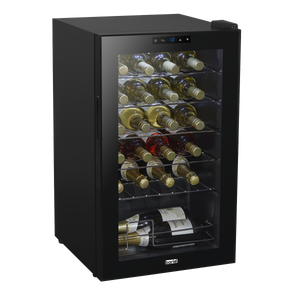 Baridi DH9 24 Bottle Wine Fridge with Digital Touch Screen Controls, Metal Shelves & LED Light - Black - additional view 7