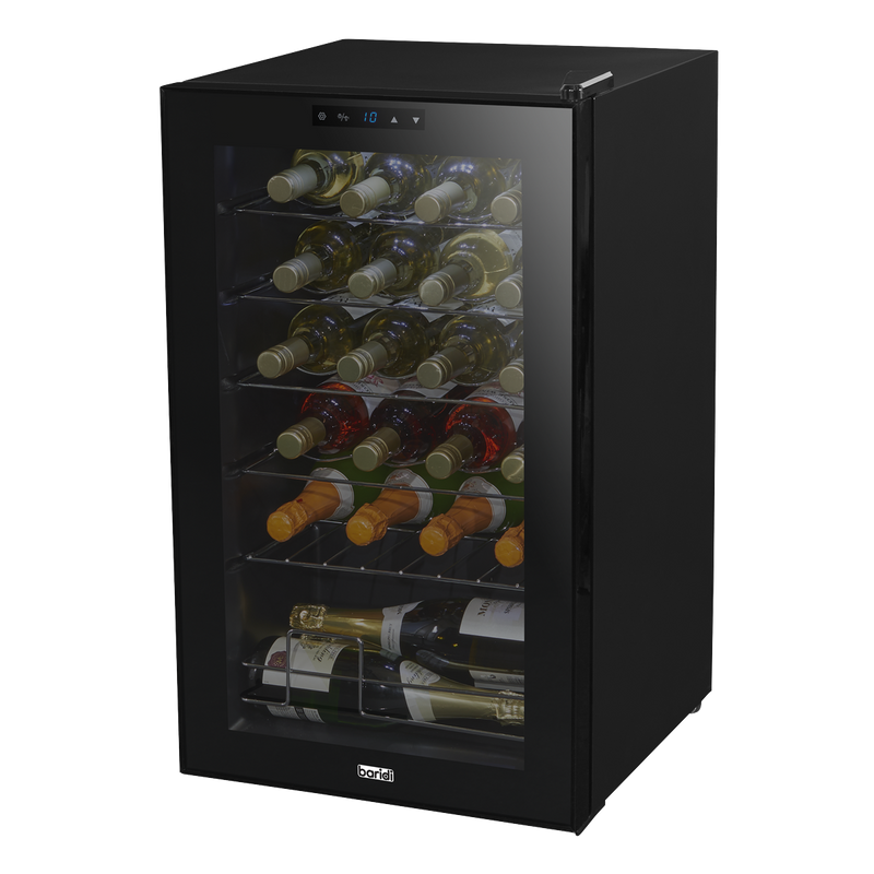 Baridi DH9 24 Bottle Wine Fridge with Digital Touch Screen Controls, Metal Shelves & LED Light - Black - additional view 8