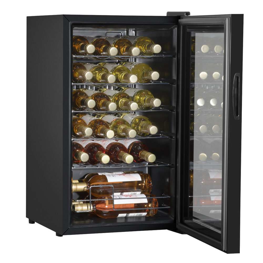 Baridi DH9 24 Bottle Wine Fridge with Digital Touch Screen Controls, Metal Shelves & LED Light - Black - additional view 10