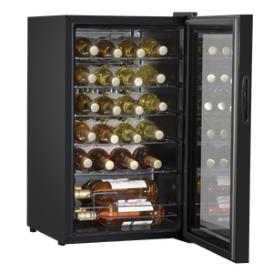 Baridi DH9 24 Bottle Wine Fridge with Digital Touch Screen Controls, Metal Shelves & LED Light - Black - additional view 10