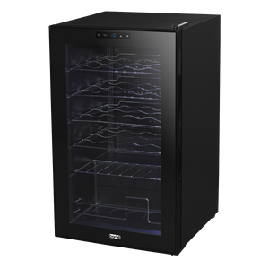 Baridi DH9 24 Bottle Wine Fridge with Digital Touch Screen Controls, Metal Shelves & LED Light - Black - additional view 2