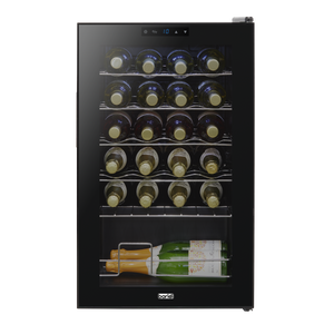 Baridi DH9 24 Bottle Wine Fridge with Digital Touch Screen Controls, Metal Shelves & LED Light - Black - additional view 3