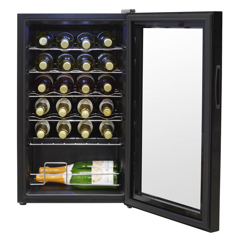 Baridi DH9 24 Bottle Wine Fridge with Digital Touch Screen Controls, Metal Shelves & LED Light - Black - additional view 4