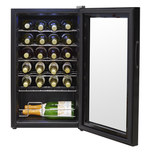 Baridi DH9 24 Bottle Wine Fridge with Digital Touch Screen Controls, Metal Shelves & LED Light - Black - additional view 4