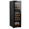 Baridi DH90 27 Bottle Dual Zone Wine Fridge with Digital Touch Screen Controls, Beech Wood Shelves & LED Light - Black