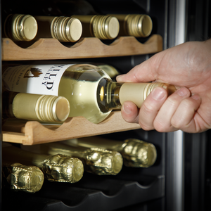 Baridi DH92 44 Bottle Dual Zone Wine Fridge with Digital Touch Screen Controls, Beech Wood Shelves & LED - additional view 12