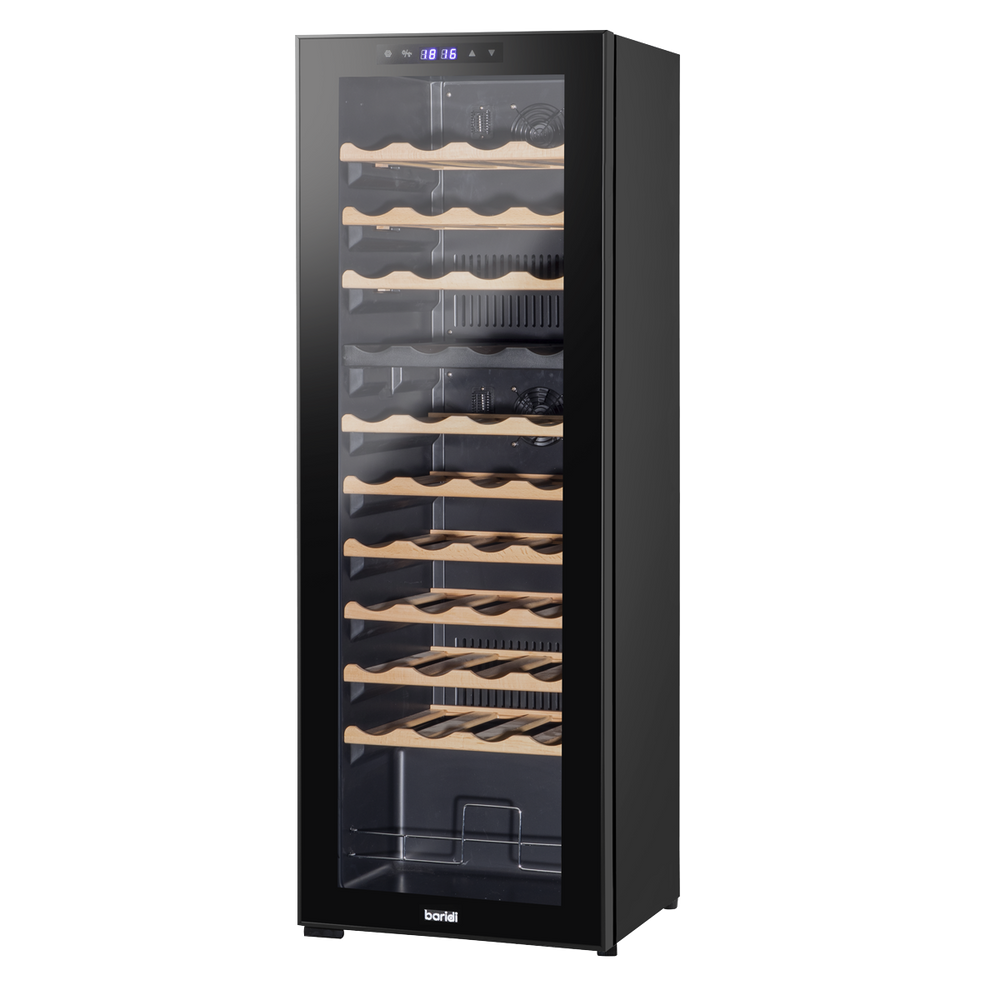 Baridi DH92 44 Bottle Dual Zone Wine Fridge with Digital Touch Screen Controls, Beech Wood Shelves & LED - additional view 8