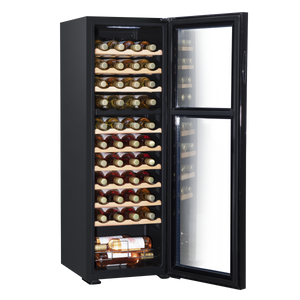 Baridi DH92 44 Bottle Dual Zone Wine Fridge with Digital Touch Screen Controls, Beech Wood Shelves & LED - additional view 9