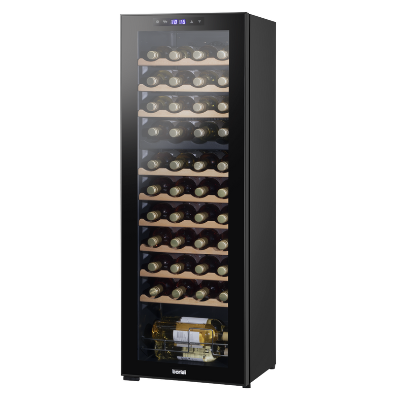 Baridi DH92 44 Bottle Dual Zone Wine Fridge with Digital Touch Screen Controls, Beech Wood Shelves & LED - additional view 2