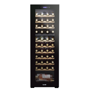 Baridi DH92 44 Bottle Dual Zone Wine Fridge with Digital Touch Screen Controls, Beech Wood Shelves & LED - additional view 3