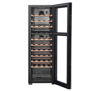 Baridi DH92 44 Bottle Dual Zone Wine Fridge with Digital Touch Screen Controls, Beech Wood Shelves & LED - additional view 6