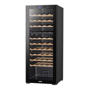 Baridi DH93 55 Bottle Dual Zone Wine Fridge with Digital Touch Screen Controls, Beech Wood Shelves & LED - additional view 2