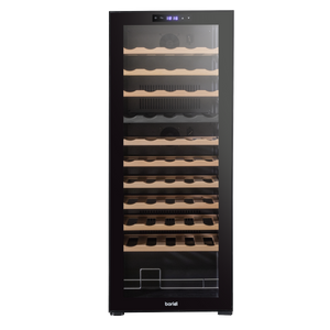 Baridi DH93 55 Bottle Dual Zone Wine Fridge with Digital Touch Screen Controls, Beech Wood Shelves & LED - additional view 5
