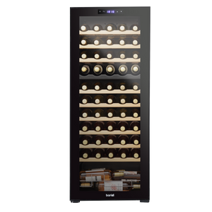 Baridi DH93 55 Bottle Dual Zone Wine Fridge with Digital Touch Screen Controls, Beech Wood Shelves & LED - additional view 4