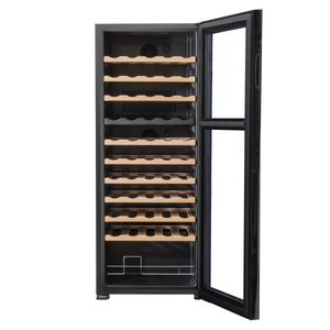 Baridi DH93 55 Bottle Dual Zone Wine Fridge with Digital Touch Screen Controls, Beech Wood Shelves & LED - additional view 7