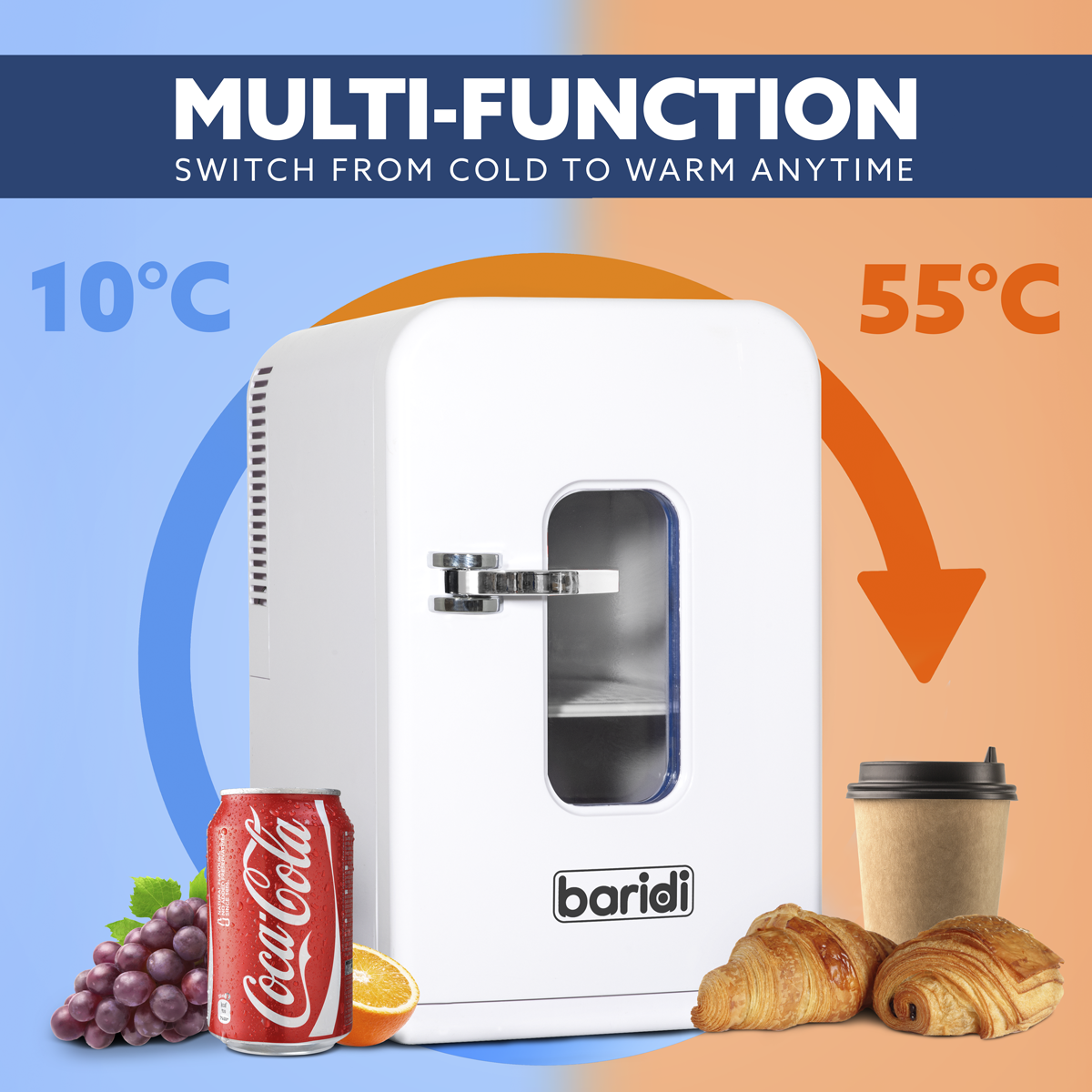 Baridi DH94 Mini Fridge/Warmer 15L 12V/230V - White - additional view 19