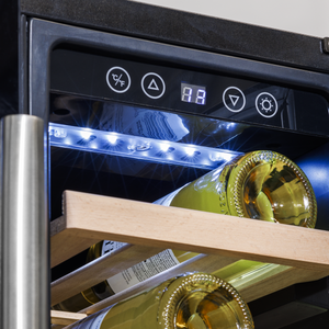 Baridi DH96 40 Bottle/120 Can Dual Zone Undercounter/Freestanding Wine & Drinks Fridge - Black - additional view 14