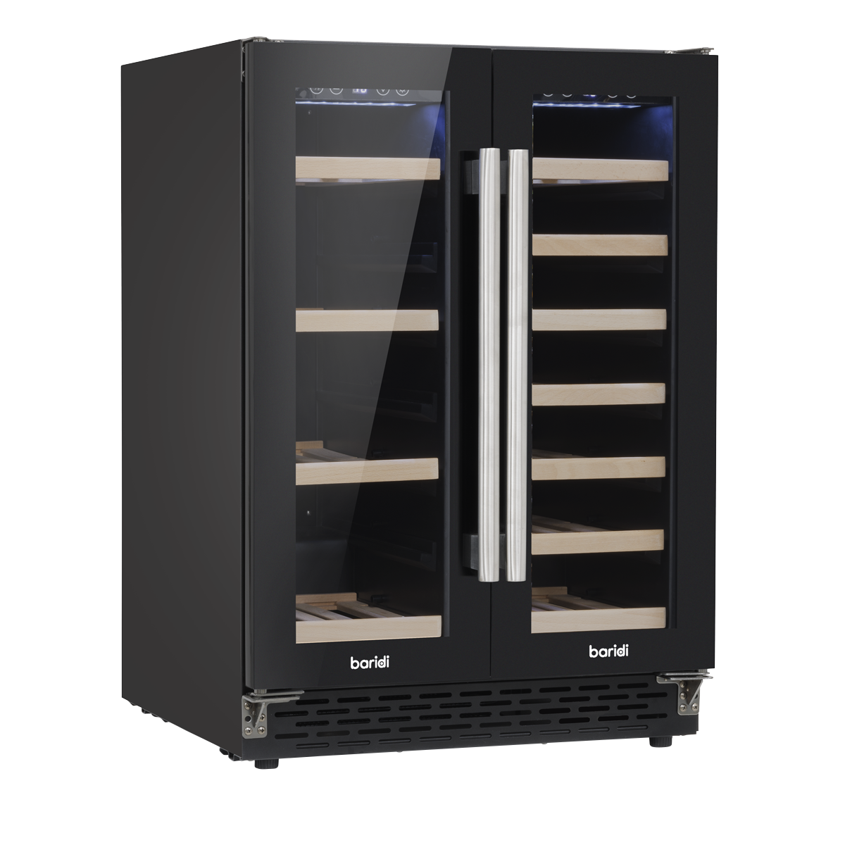 Baridi DH96 40 Bottle/120 Can Dual Zone Undercounter/Freestanding Wine & Drinks Fridge - Black - additional view 7