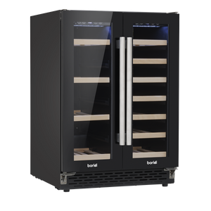 Baridi DH96 40 Bottle/120 Can Dual Zone Undercounter/Freestanding Wine & Drinks Fridge - Black - additional view 7