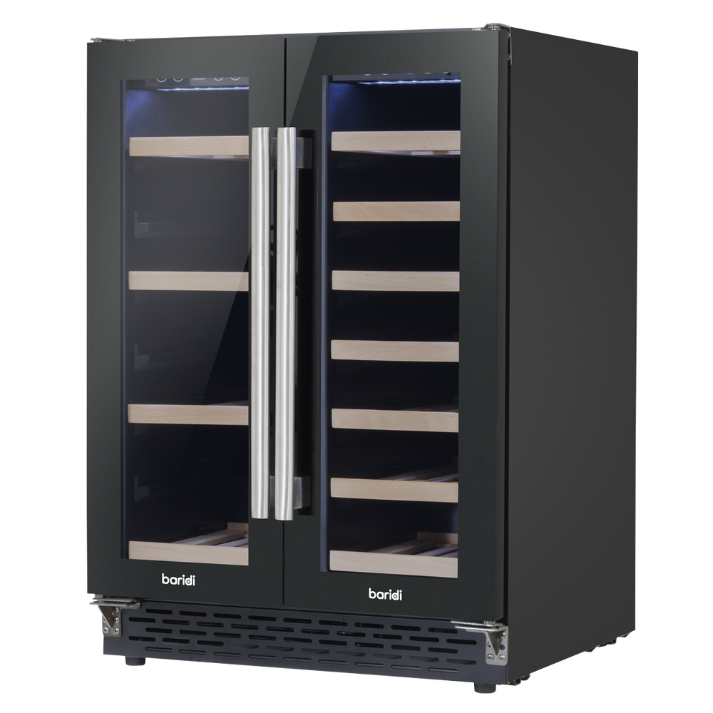 Baridi DH96 40 Bottle/120 Can Dual Zone Undercounter/Freestanding Wine & Drinks Fridge - Black - additional view 8