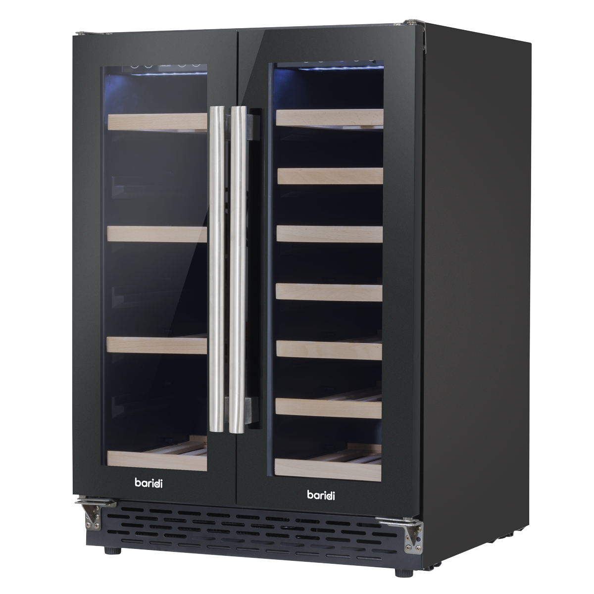 Baridi DH96 40 Bottle/120 Can Dual Zone Undercounter/Freestanding Wine & Drinks Fridge - Black - additional view 8
