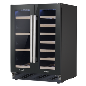 Baridi DH96 40 Bottle/120 Can Dual Zone Undercounter/Freestanding Wine & Drinks Fridge - Black - additional view 8