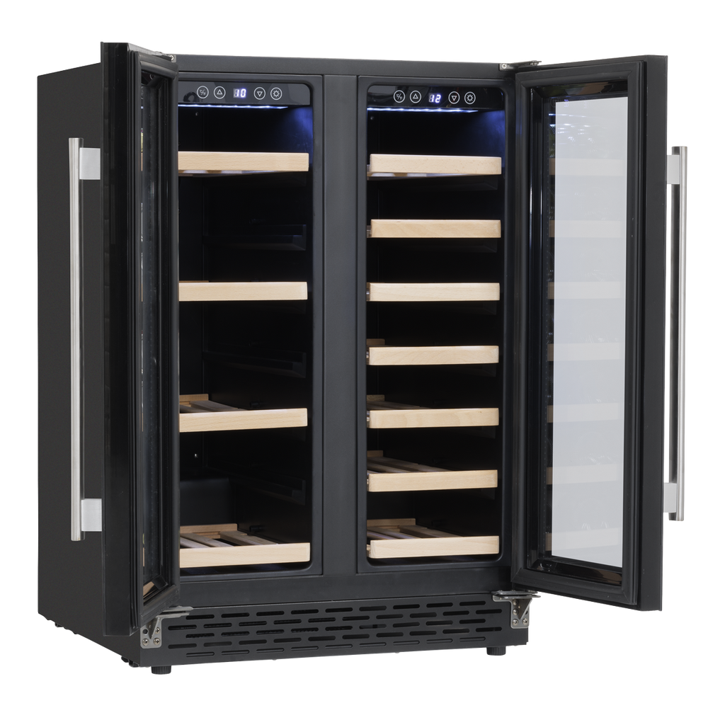 Baridi DH96 40 Bottle/120 Can Dual Zone Undercounter/Freestanding Wine & Drinks Fridge - Black - additional view 10