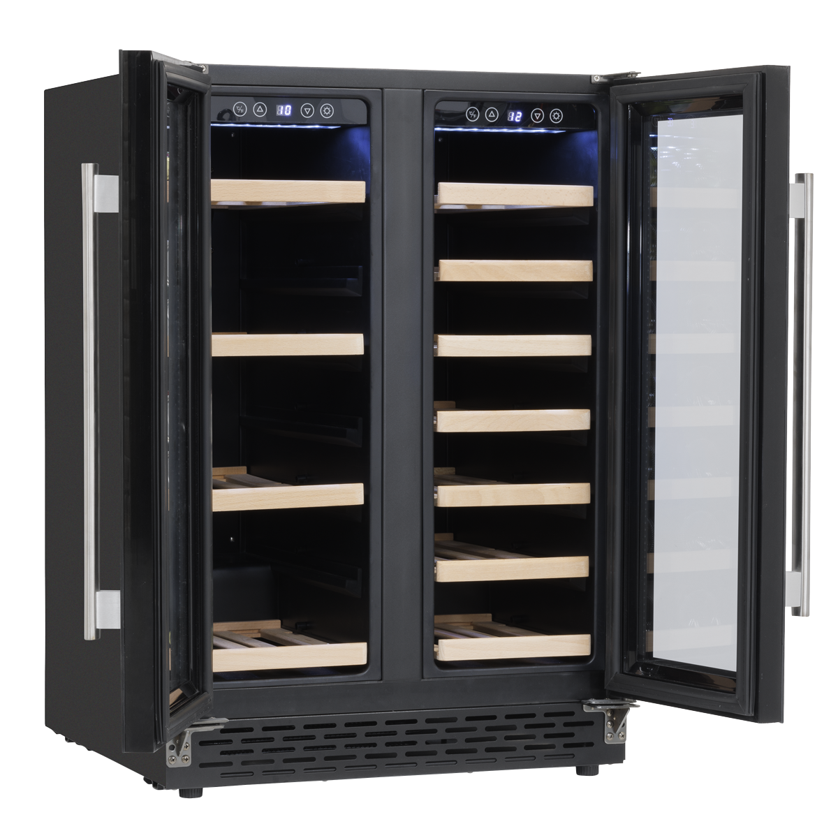 Baridi DH96 40 Bottle/120 Can Dual Zone Undercounter/Freestanding Wine & Drinks Fridge - Black - additional view 10
