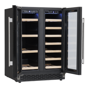 Baridi DH96 40 Bottle/120 Can Dual Zone Undercounter/Freestanding Wine & Drinks Fridge - Black - additional view 10
