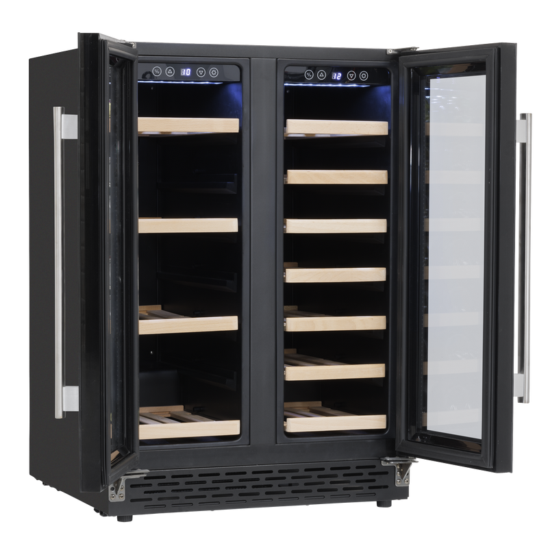 Baridi DH96 40 Bottle/120 Can Dual Zone Undercounter/Freestanding Wine & Drinks Fridge - Black - additional view 10