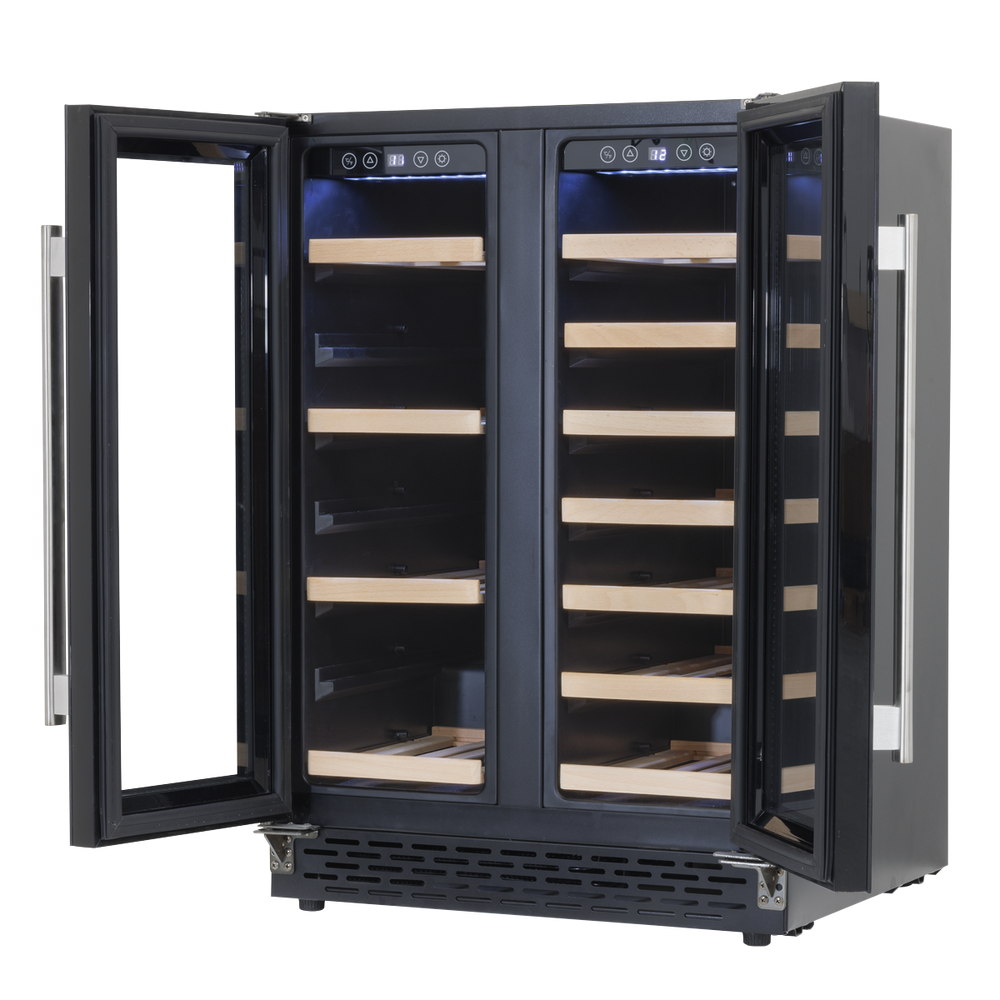 Baridi DH96 40 Bottle/120 Can Dual Zone Undercounter/Freestanding Wine & Drinks Fridge - Black - additional view 11