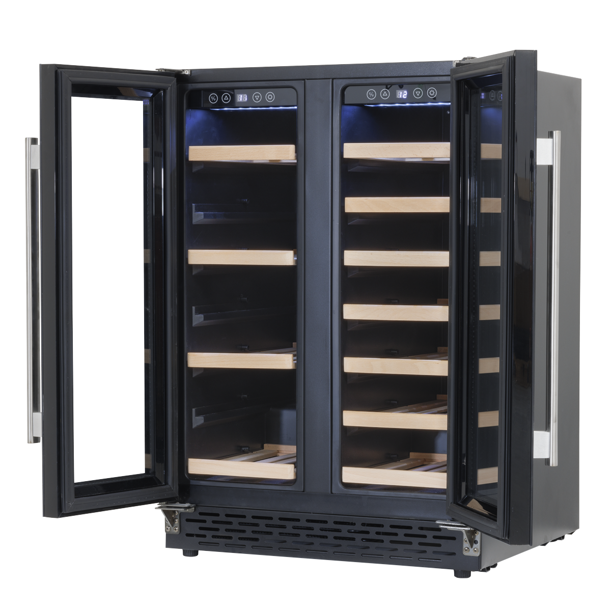Baridi DH96 40 Bottle/120 Can Dual Zone Undercounter/Freestanding Wine & Drinks Fridge - Black - additional view 11