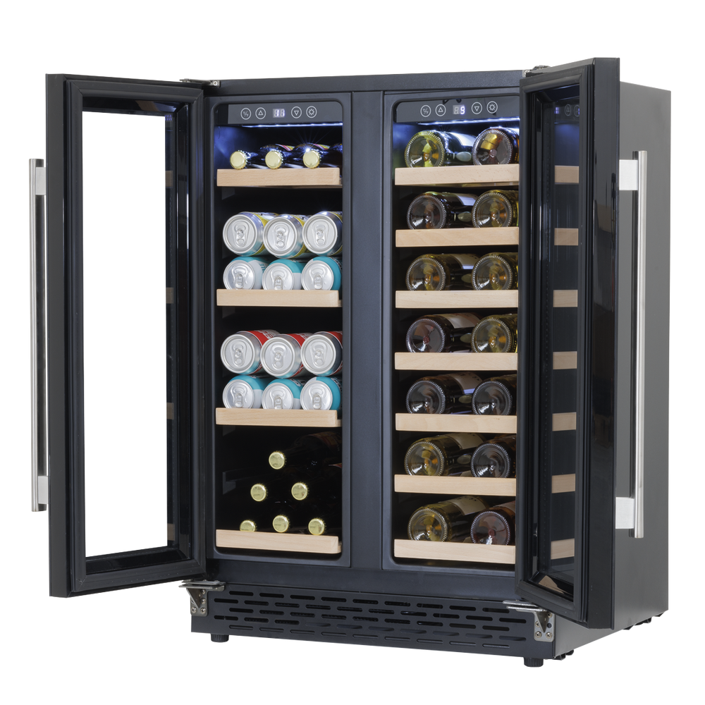 Baridi DH96 40 Bottle/120 Can Dual Zone Undercounter/Freestanding Wine & Drinks Fridge - Black - additional view 12