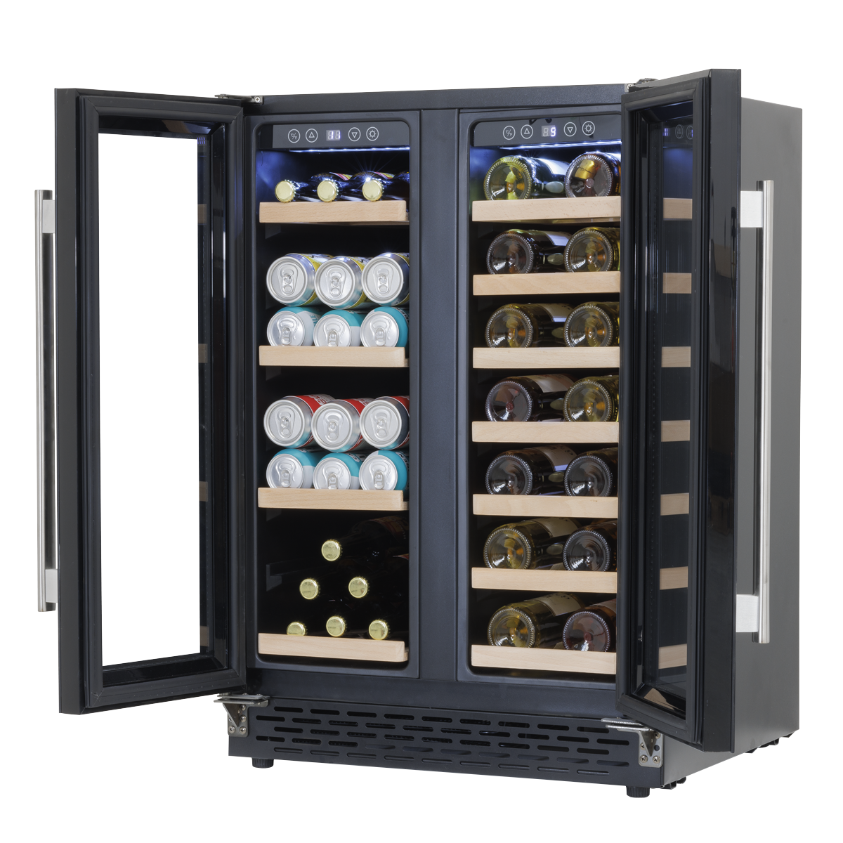 Baridi DH96 40 Bottle/120 Can Dual Zone Undercounter/Freestanding Wine & Drinks Fridge - Black - additional view 12