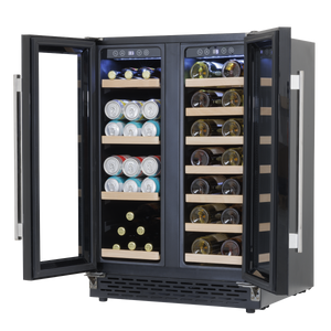 Baridi DH96 40 Bottle/120 Can Dual Zone Undercounter/Freestanding Wine & Drinks Fridge - Black - additional view 12