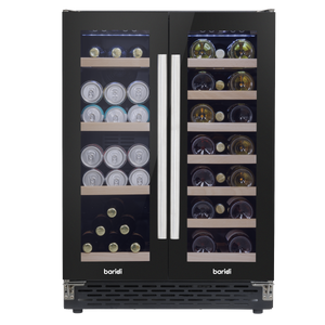 Baridi DH96 40 Bottle/120 Can Dual Zone Undercounter/Freestanding Wine & Drinks Fridge - Black - additional view 3
