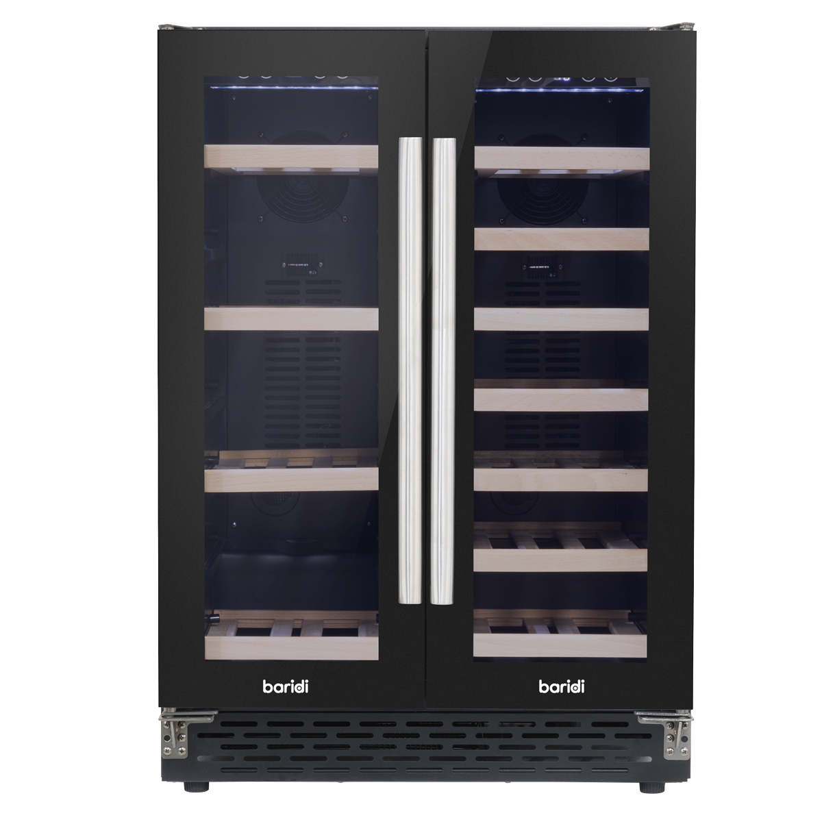 Baridi DH96 40 Bottle/120 Can Dual Zone Undercounter/Freestanding Wine & Drinks Fridge - Black - additional view 4