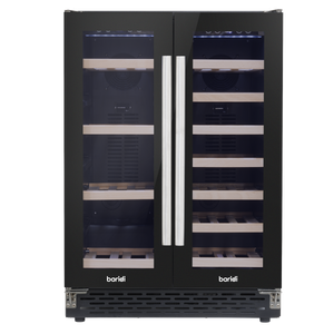 Baridi DH96 40 Bottle/120 Can Dual Zone Undercounter/Freestanding Wine & Drinks Fridge - Black - additional view 4