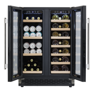 Baridi DH96 40 Bottle/120 Can Dual Zone Undercounter/Freestanding Wine & Drinks Fridge - Black - additional view 5