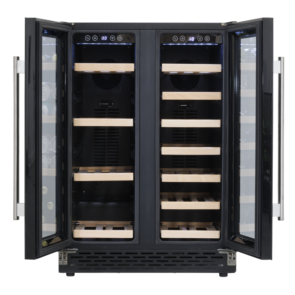 Baridi DH96 40 Bottle/120 Can Dual Zone Undercounter/Freestanding Wine & Drinks Fridge - Black - additional view 6